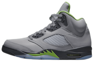 Air Jordan 5 Retro Green Bean: Stand out from the crowd done up in grey-reflectivity design and, of course, bright green accents.
