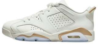 Air Jordan 6 Retro Low: Full-grain leather and polyester upper provides structure and classic comfort. Air-Sole unit and foam midsole cushion every step.