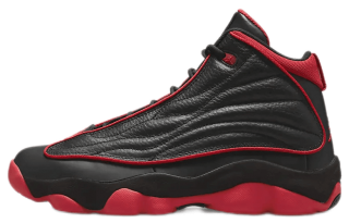 Jordan Pro Strong: This mid-top features Genuine and synthetic leather in the upper for durability and responsive cushioning in the heel and forefoot.