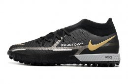 Nike React Phantom GT Dynamic Pro TF Black/Gold Silver