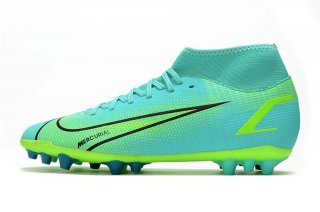 The Nike Mercurial Superfly 8 Academy AG Soccer Cleats, providing optimal traction for quick changes of direction.