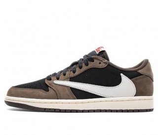 Save: 38% off. Continuing understated premium look of the AJ1 “Cactus Jack,” the low cut take features a black base upper framed by khaki nubuck panels.