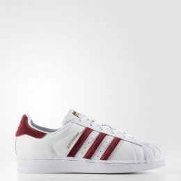 adidas Superstar Shoes White Burgundy