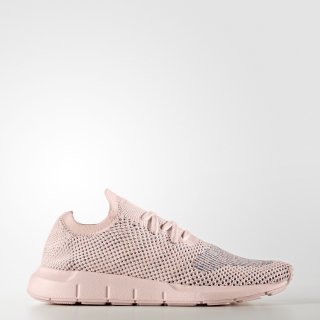 The adidas Swift Run Shoes in Pink, blending streamlined running style with the unmatched comfort of adidas Primeknit.