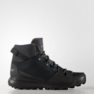 The adidas TERREX Winterpitch CW CP Shoes in black provide weatherproof warmth, reliable traction, and versatile performance for winter adventures.