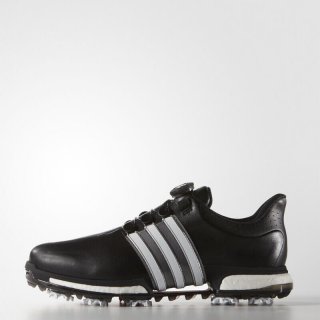 The adidas Tour 360 Boa Boost Shoes in black are exquisitely crafted with a full grain leather upper, lending a luxurious aesthetic and incredible feel.