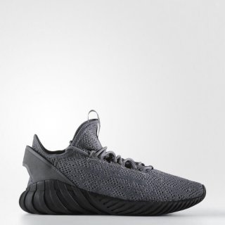 The adidas Tubular Doom Sock Primeknit Shoes in Grey offer a modern take on a \'90s classic with flexible support and a touch of luxury.