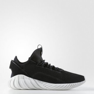 The adidas Tubular Doom Sock Shoes in black offer a modern, innovative take on the original \'90s sneaker design.