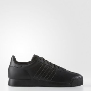 The adidas Samoa Shoes All Black, a retro-inspired design featuring a sleek all-black leather upper and iconic details for a timeless and stylish look.