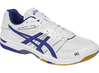 Asics shoes sale. This pair of Asics GEL-Rocket 7 White/ASICS Blue/Titanium B405N 0143 are shapeable.