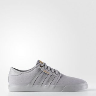 The adidas Seeley Shoes in Grey, featuring a durable canvas upper, cushioned sockliner, and grippy rubber outsole for optimal board control.