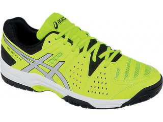 Asics GEL-Dedicate 4 for sale. Asics GEL-Dedicate 4 Flash Yellow/Silver/Onyx E507Y 0793 is always popular with youngsters.