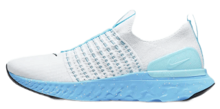 Nike React Phantom Run Flyknit 2, featuring an iced-out midsole and FlyKnit Loft technology for a lightweight and responsive ride.