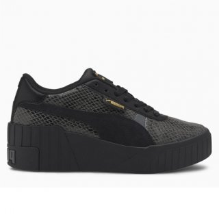 Save: 33% off. Meet the Women\'s Puma Cali Wedge Snake Sneakers: a bold update to the Cali silhouette with an extreme wedge sole and bold branding.