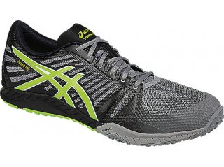 Salable Asics fuzeX TR. The Asics fuzeX TR Aluminum/Green Gecko/Black always finds a ready market in in Michigan. Training shoes on sale.