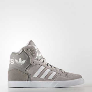 adidas Extaball High Tops Shoes - a Ideal blend of basketball heritage and feminine style, featuring soft suede, shiny patent details, and iconic branding.