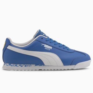 Puma Scuderia Ferrari Race Roma Men\'s Sneakers: Classic Roma silhouette, Leather upper with tonal T-toe overlays, Full lace closure, Padded mesh tongue.