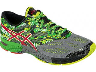 Asics mens running shoes. This pair of Asics GEL-Noosa Tri 10 Carbon/Fiery Red/Green T530N 7323 are shapeable.