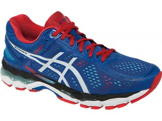 Shop Asics GEL-Kayano 22. Asics GEL-Kayano 22 Blue/White/Fiery Red T547N 4201 are especially fashionable in NV, USA. mens running shoes asics.