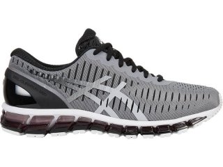 Asics GEL-Quantum 360 for sale. This pair of Asics GEL-Quantum 360 Grey/High Rise/Black are shapeable. Affordable running shoes for men.