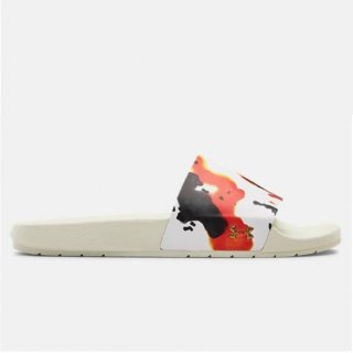 Unisex UA Core Remix Katana Sandals: Summit White / Beta / Metallic Gold, Full-length, contoured EVA footbed provides enhanced comfort for all-day wear.