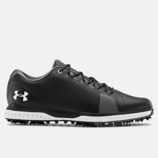 Men\'s UA Fade RST 3 Wide E Golf Shoes: Breathable microfiber upper keeps you cool & dry, Integrated lacing system for a locked-in fit, Molded, removable cushioned footbed.
