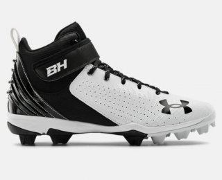 The UA Harper 5 Mid RM Baseball Cleats, specifically designed for the electrifying playstyle of Bryce Harper.