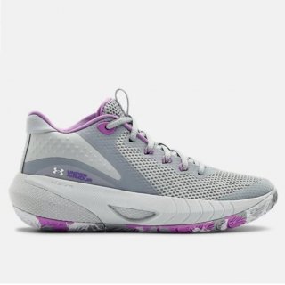 Women\'s UA HOVR Breakthru Basketball Shoes: Internal shank for extra midfoot stability. Rubber outsole uses herringbone traction pattern to provide maximum floor control & grip.