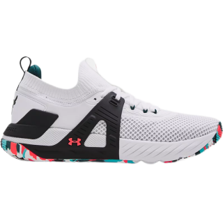 UA Project Rock 4 Marble Training Shoes White / Midnight Green 3025433 - 105 Very lovely shoes. Ideal fit!! Fits great for both men and women. Great for back to school.