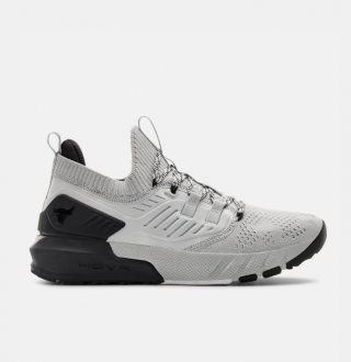 Men\'s UA Project Rock 3 Training Shoes. Upper is extremely comfortable & durable, while providing stability & containment where you need it.