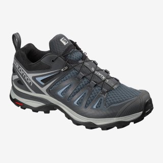 Salomon X ULTRA 3 Hiking Shoes: An asymmetrical chassis designed to accommodate a woman’s anatomy maximizes stability and cushioning while minimizing fatigue on rugged terrain.