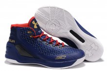 UA Curry 3 Basketball Shoes Navy/Glod Red/White