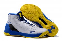 UA Curry 3 Basketball Shoes White/Blue Black