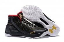 UA Curry 3 Basketball Shoes Black/Gold