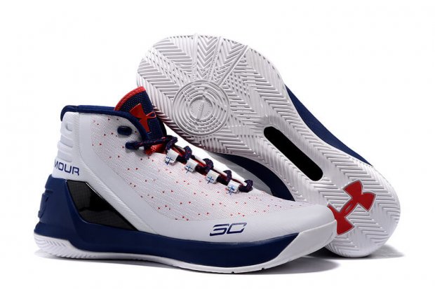 UA Curry 3 Basketball Shoes White/Navy