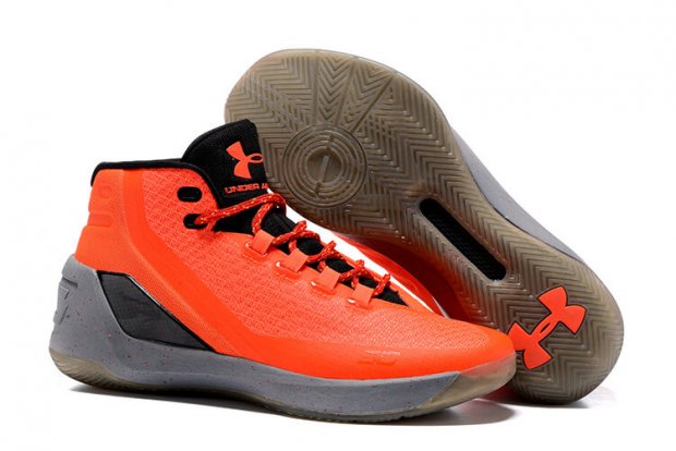 UA Curry 3 Basketball Shoes Orange/Black