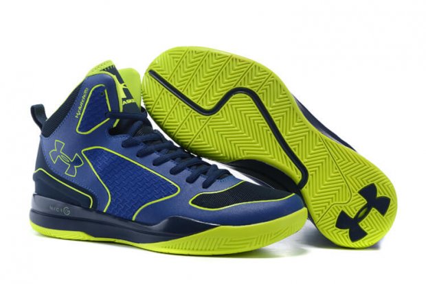 UA Curry Three Basketball Shoes Navy/Green