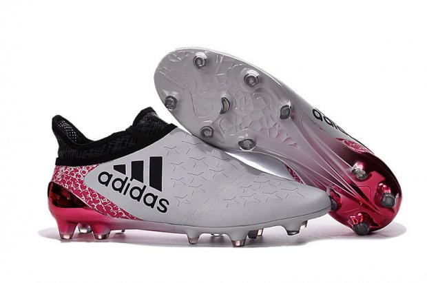 Men\'s adidas X 16+ PURECHAOS FIRM GROUND CLEATS White/Black Pink