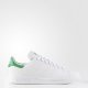 Men's adidas stan smith shoes white/ white/green