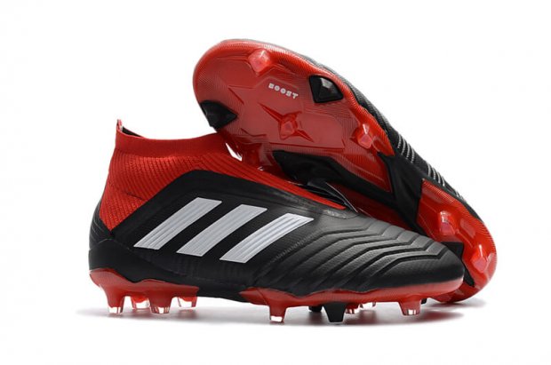 Men\'s adidas Predator 18+ Firm Ground Cleats Black/Red