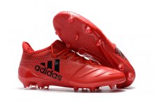 Men's adidas X 17.1 Leather Firm Ground Red