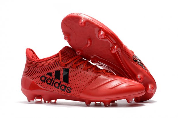 Men\'s adidas X 17.1 Leather Firm Ground Red