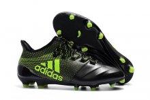 Men's adidas X 17.1 Leather FG Black/Green