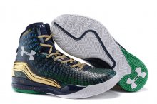 UA ClutchFit™ Drive Mid Basketball Shoes Green/Navy Gold