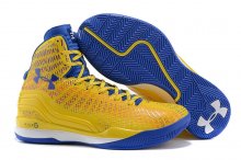 UA ClutchFit™ Drive Mid Basketball Shoes Yellow Blue
