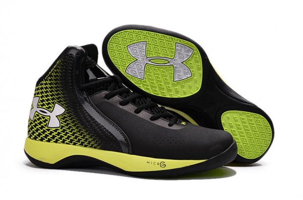 UA Micro G Torch Basketball Shoes Black/Green