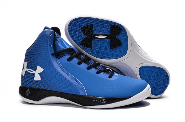 UA Micro G Torch Basketball Shoes Blue Black/White
