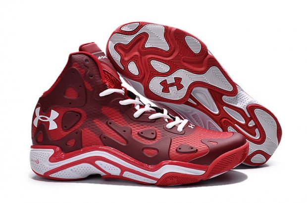 UA Micro G Anatomix Spawn II Basketball Shoes Red/Grave