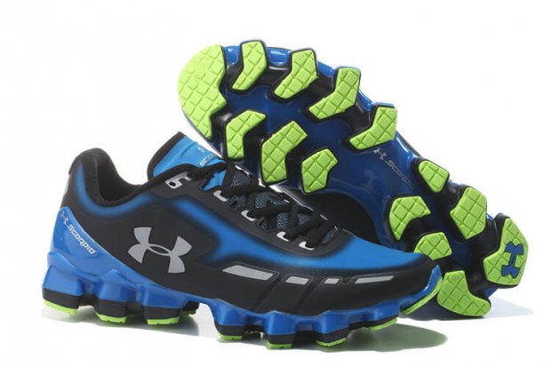 UA Scorpio Running Shoes Black/Blue/Green
