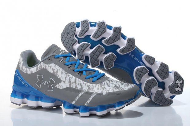 UA Scorpio Running Shoes Grey/White/Blue
